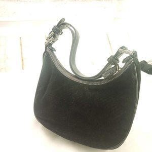 The Sak Womens Black Leather Inner Pockets Adjustable Shoulder Strap Hobo Bag